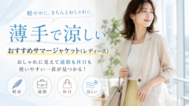 薄手で涼しいサマージャケット(レディース)おすすめ8選｜おしゃれに見えて通勤も休日も使いやすい一着が見つかる！